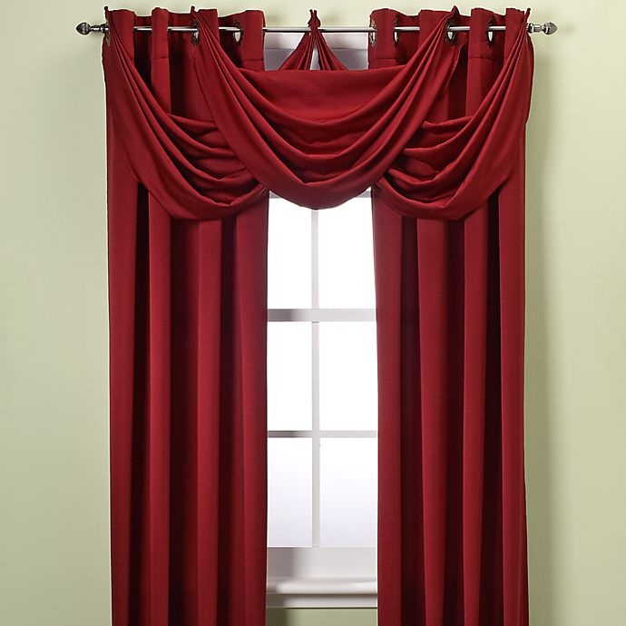 slide 1 of 1, Insola Odyssey Insulating Waterfall Window Valance - Brick, 1 ct