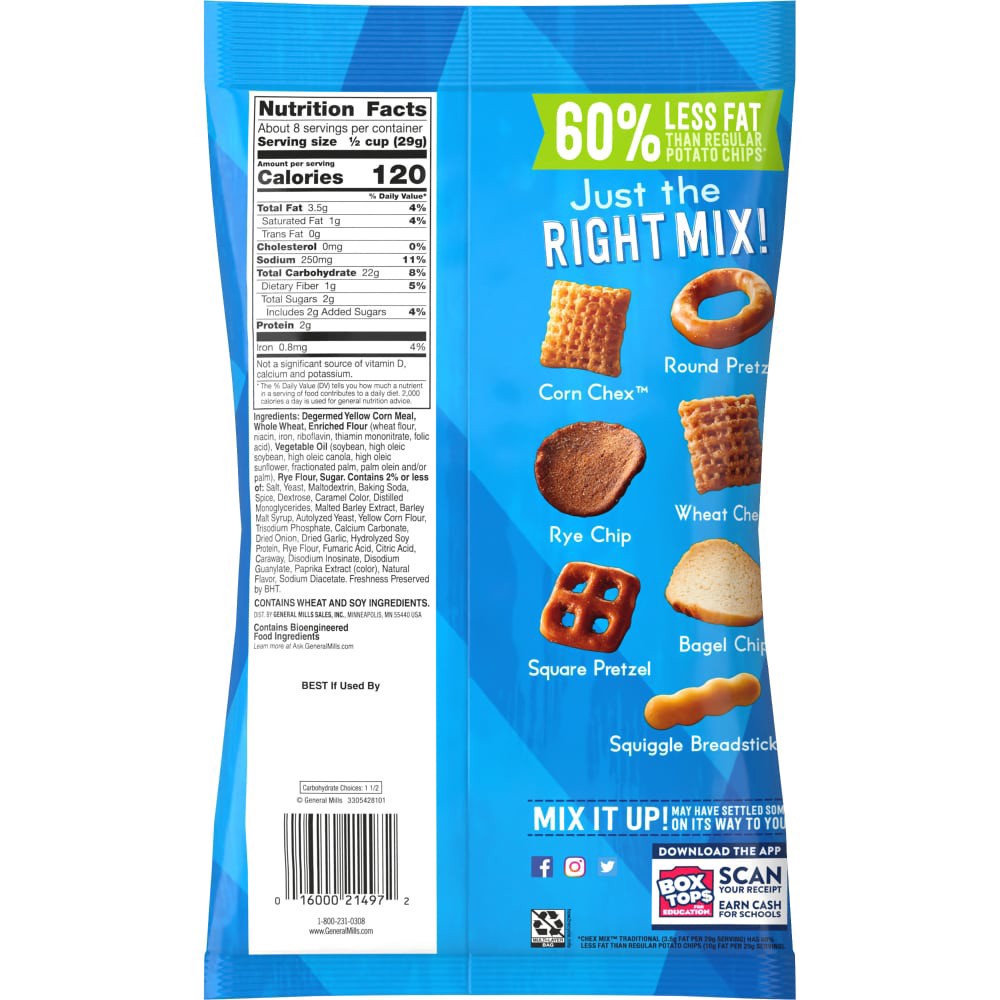 slide 3 of 6, Chex Mix Traditional Savory Snack Mix, 8 oz