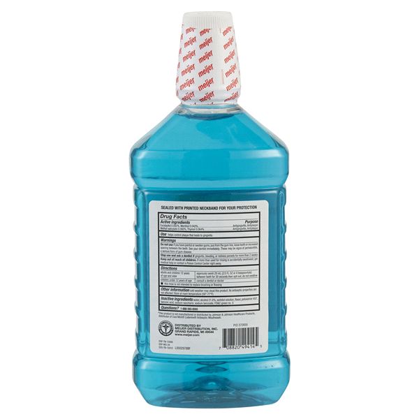 slide 2 of 5, Meijer Antiseptic Blue Mint Mouthwash, 50.7 oz