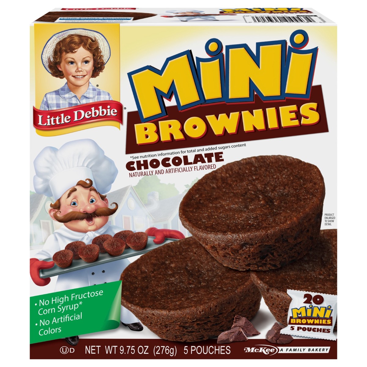 slide 1 of 7, Little Debbie Snack Cakes, Little Debbie Family Pack Mini Brownies, 5 ct