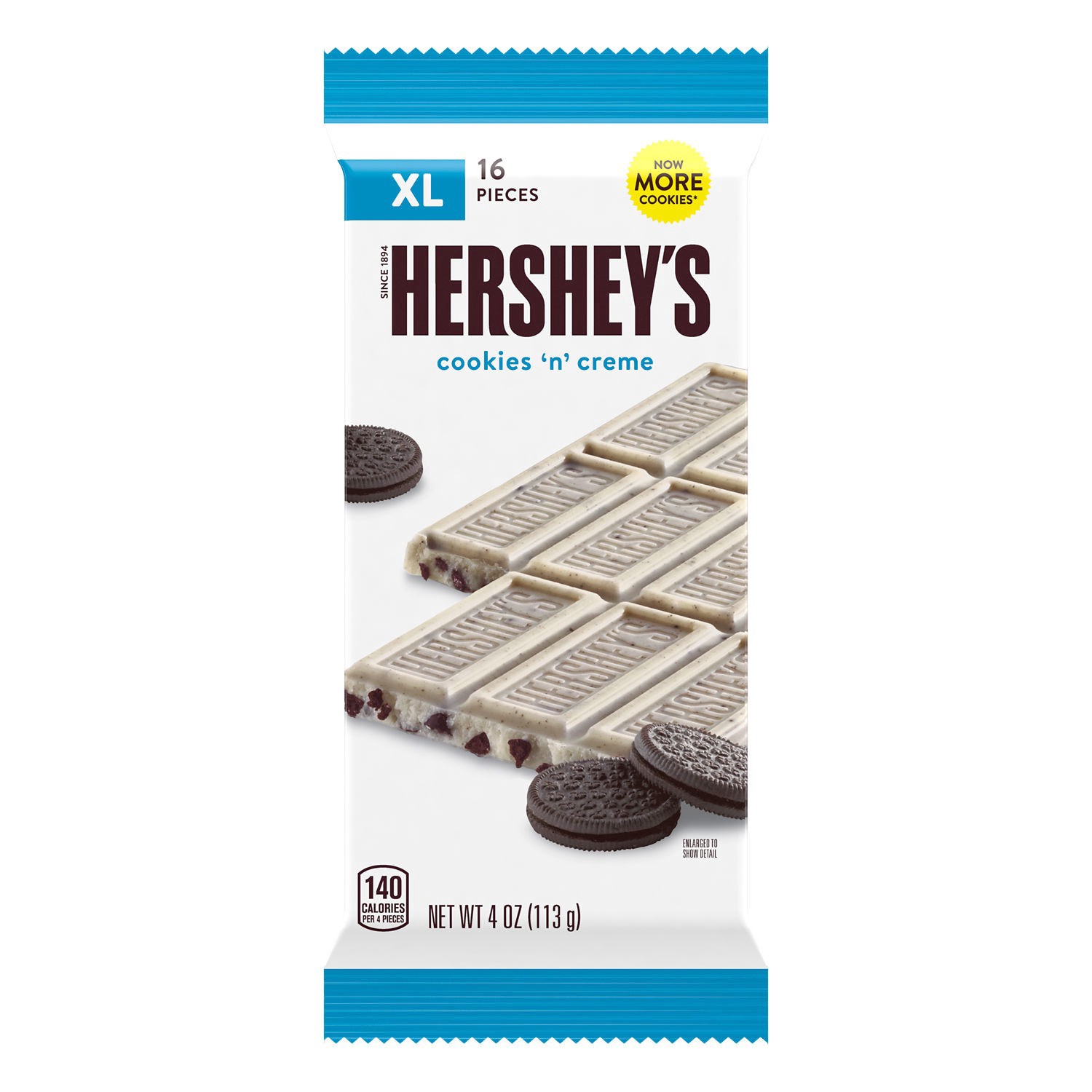 slide 1 of 6, Hershey's Cookies And Cream Xl Bar, 4 oz