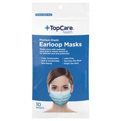 TopCare Top Care Topcare Health Earloop Masks - 10 Count