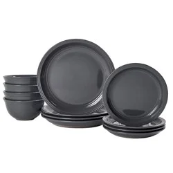 Dash of That Grace Dinnerware Set- Graphite