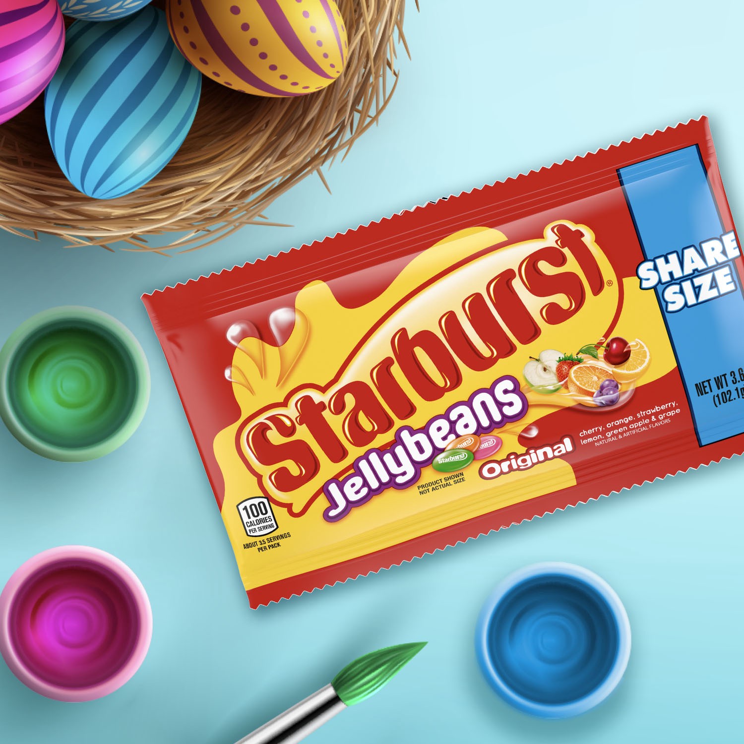 slide 7 of 8, STARBURST Original Jelly Beans Chewy Candy, Share Size, 3.6 oz Bag, 3.6 oz
