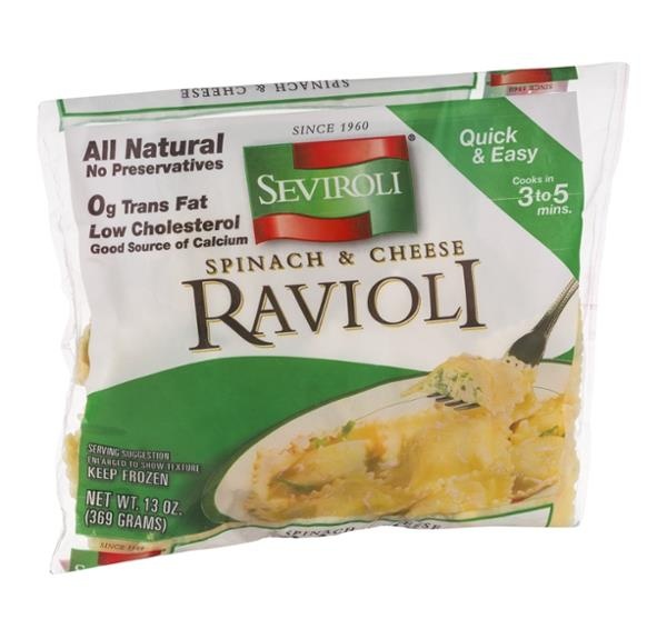 slide 1 of 1, Seviroli Spinach & Cheese Ravioli, 13 oz