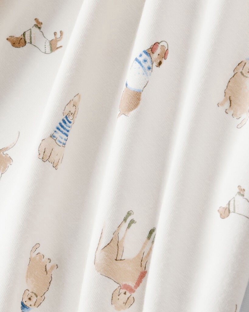 slide 4 of 6, Carter's Baby Dog Print PurelySoft Snug Fit Sleep & Play Pajamas - White White 6M, 1 ct