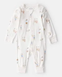 Carter's Baby Dog Print PurelySoft Snug Fit Sleep & Play Pajamas - White White 6M