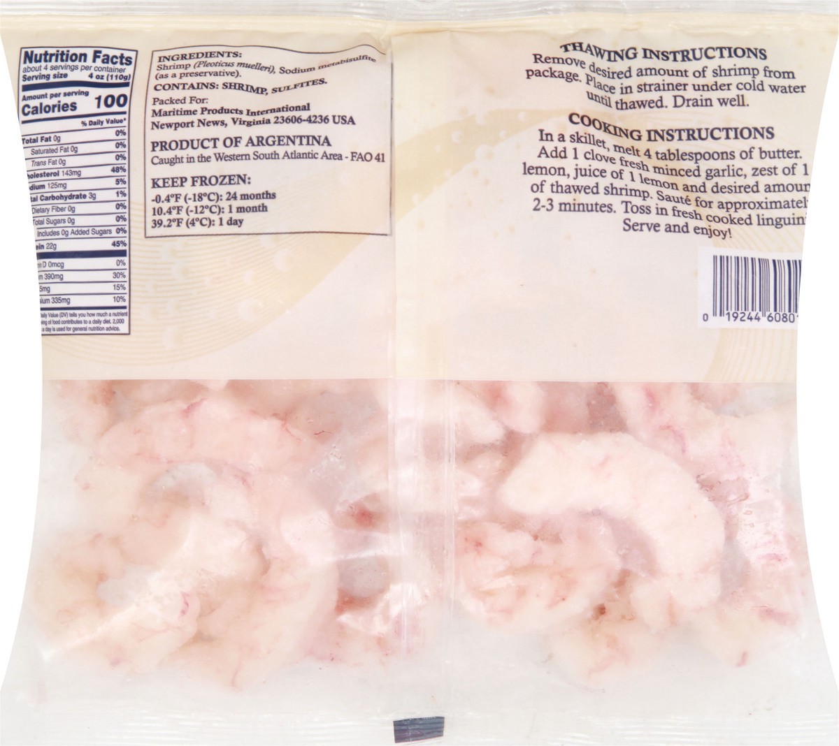 slide 6 of 13, Ocean Bonnie Raw Argentine Red Shrimp, 21-40 ct; 16 oz
