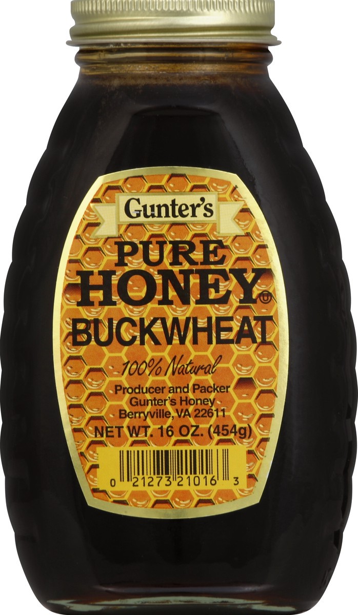 slide 2 of 2, Gunter's Pure Honey Buckwheat, 16 oz