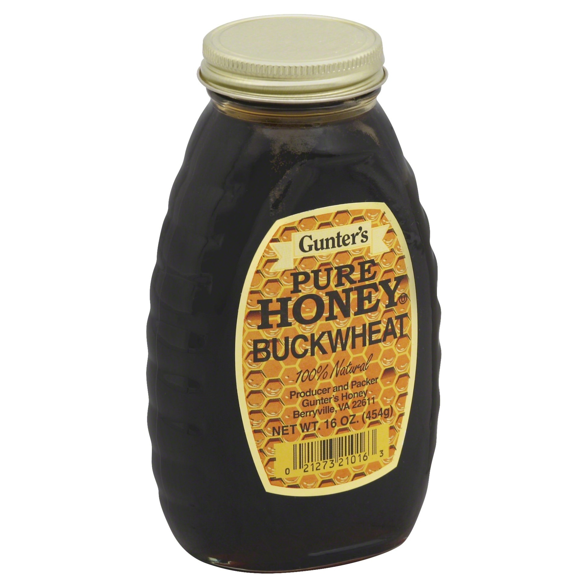 slide 1 of 2, Gunter's Pure Honey Buckwheat, 16 oz