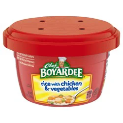 Chef Boyardee Rice with Chicken & Vegetables, Microwavable Meal, 7.25 oz. Bowl