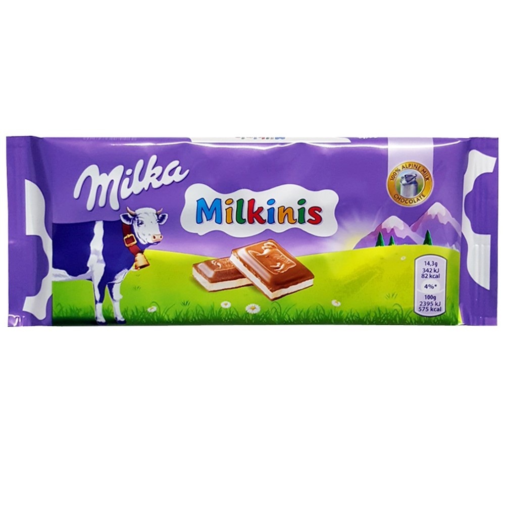 slide 1 of 1, Milka Milkinis Chocolate, 3.5 oz