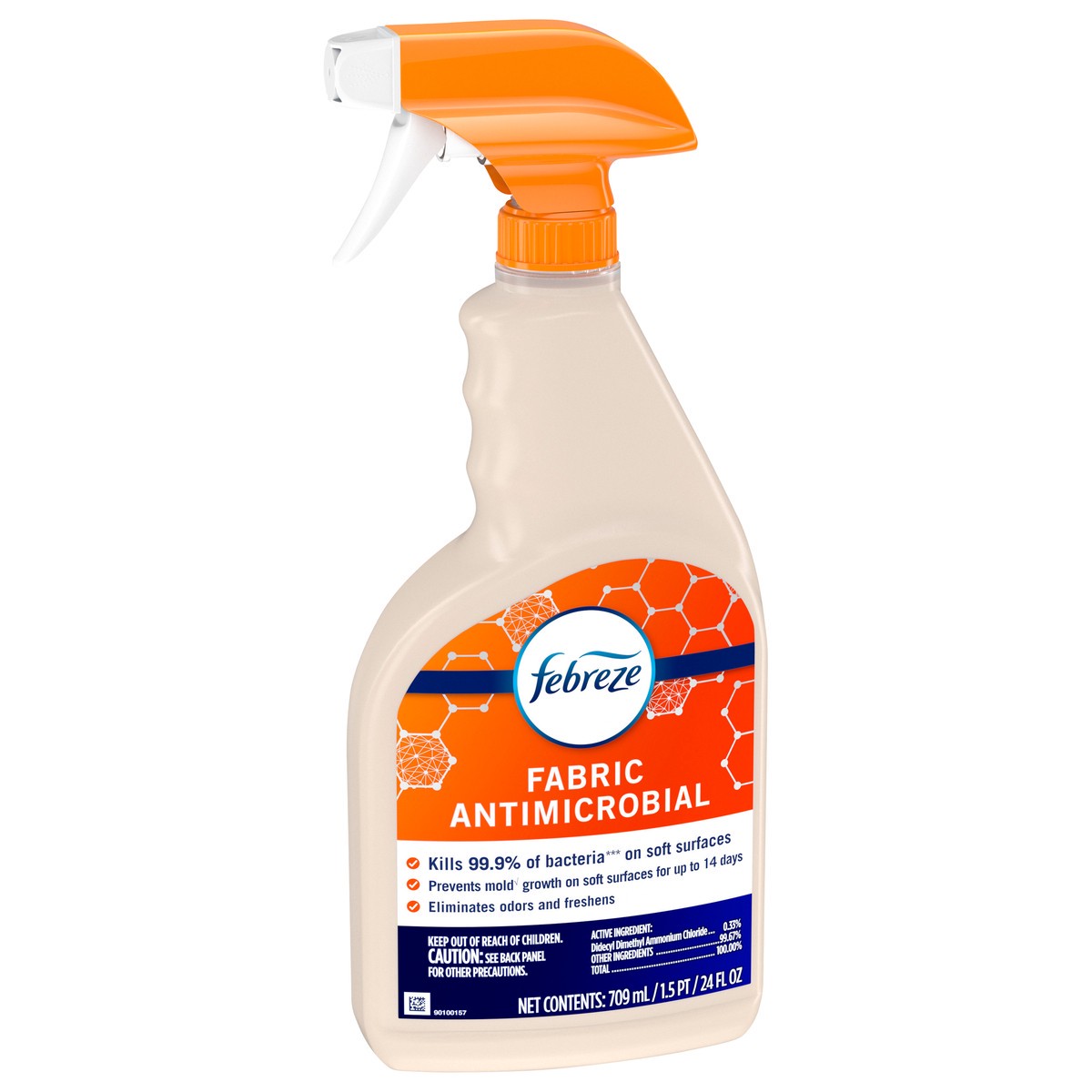 slide 4 of 4, Febreze Fabric Antimicrobial Sanitizing and Odor-Eliminating Fabric Spray, 24 fl oz, 24 fl oz