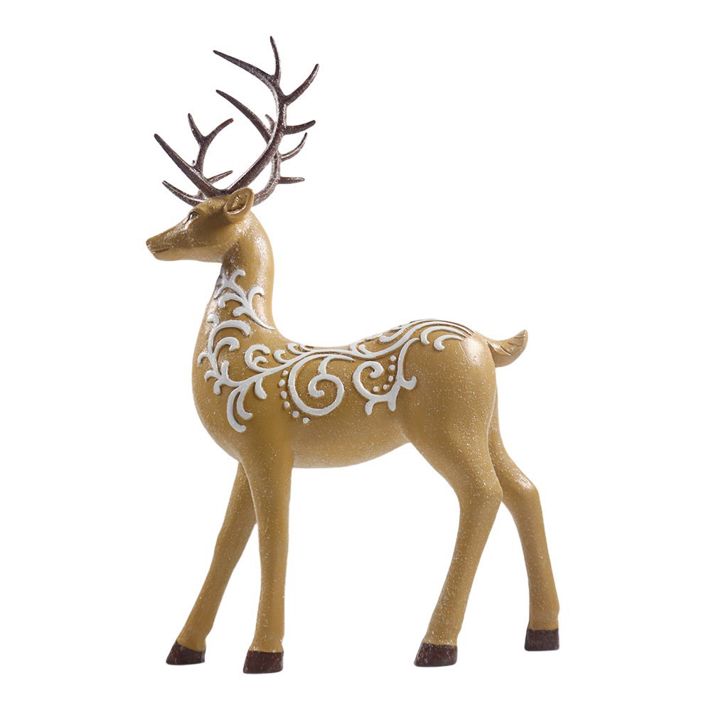 slide 3 of 3, 11" Frosted Standing Deer Tabletop Decor By Ashland, 11 in