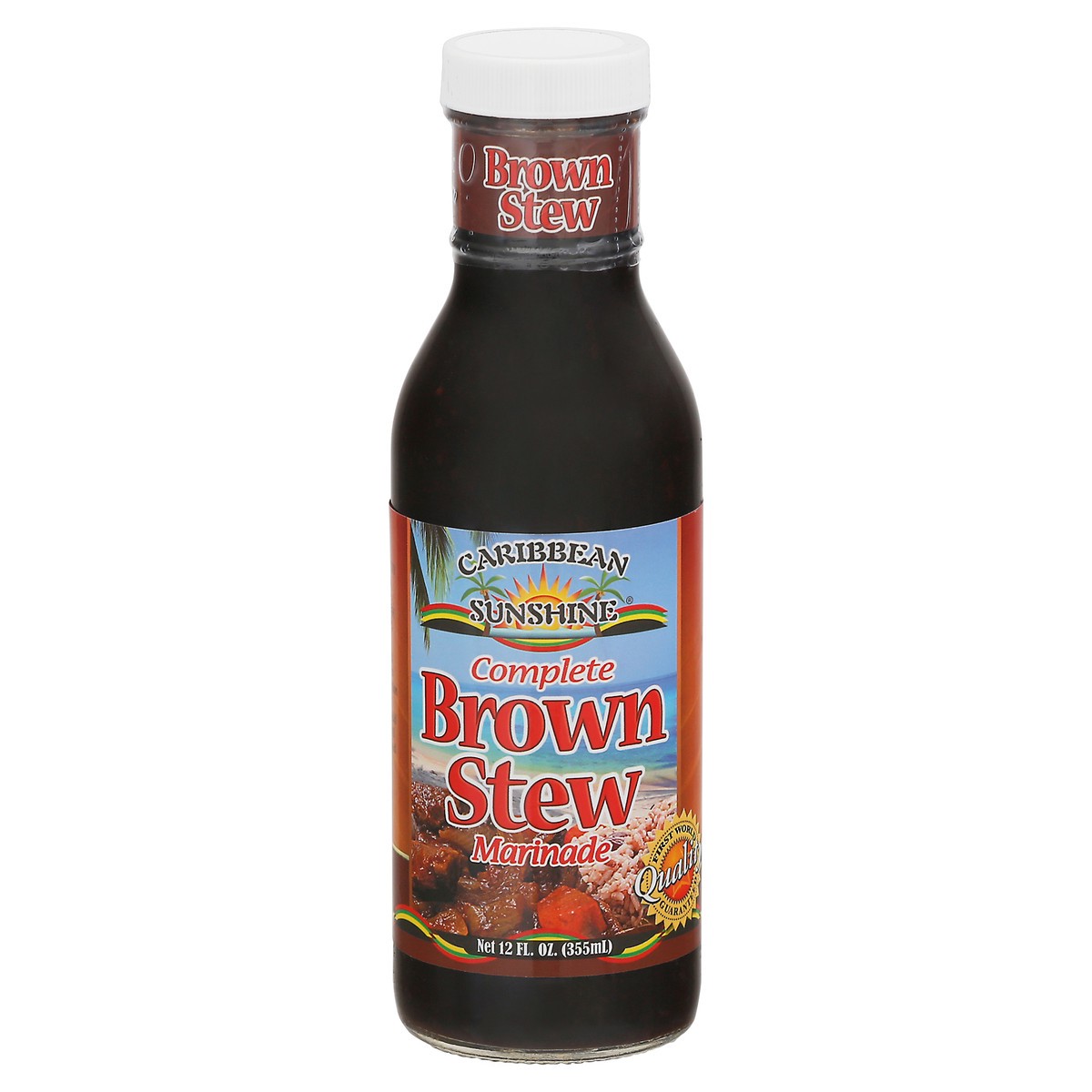 slide 1 of 9, Caribbean Sunshine Brown Stew Complete Marinade 12 fl oz Bottle, 12 fl oz