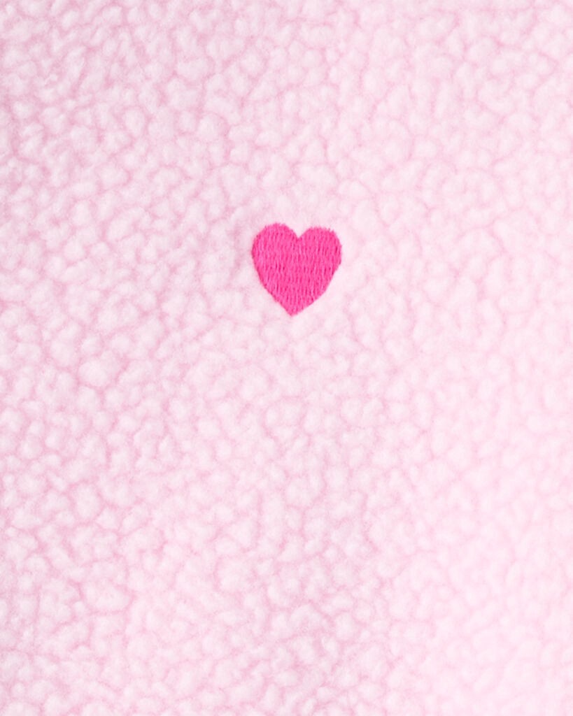 slide 3 of 3, Oshkosh Girls Microfleece Long-Sleeve Zip-Up Jacket - Pink Pink 14, 1 ct