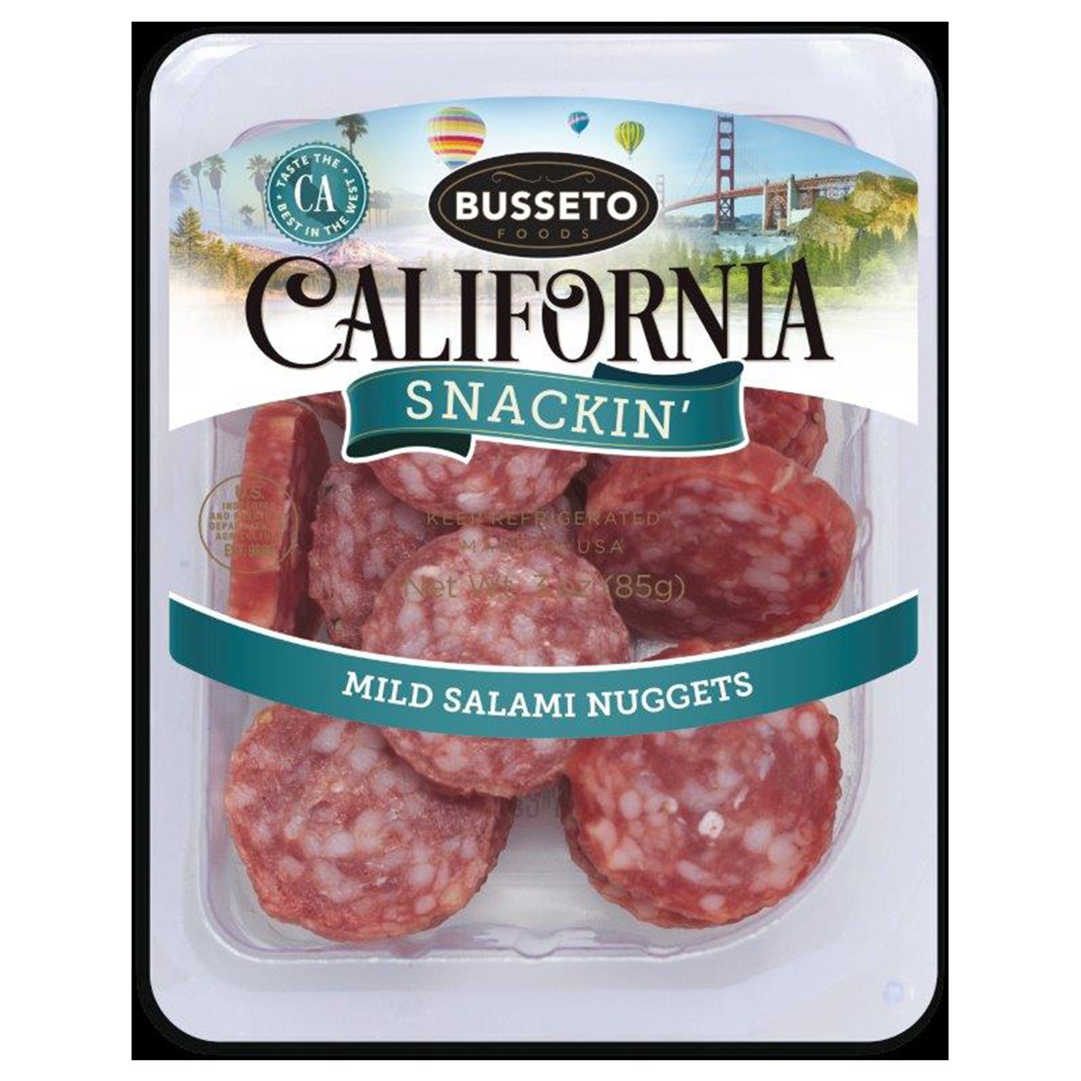 slide 1 of 1, Busseto Foods Salami Nuggets Snack 3 Oz, 