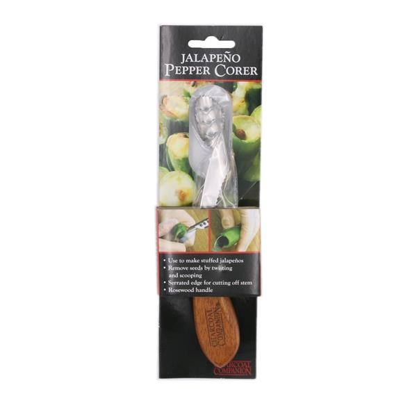 slide 1 of 1, Hy-Vee Charcoal Companion Jalapeno Pepper Corer W/Rosewood Handle, 1 ct