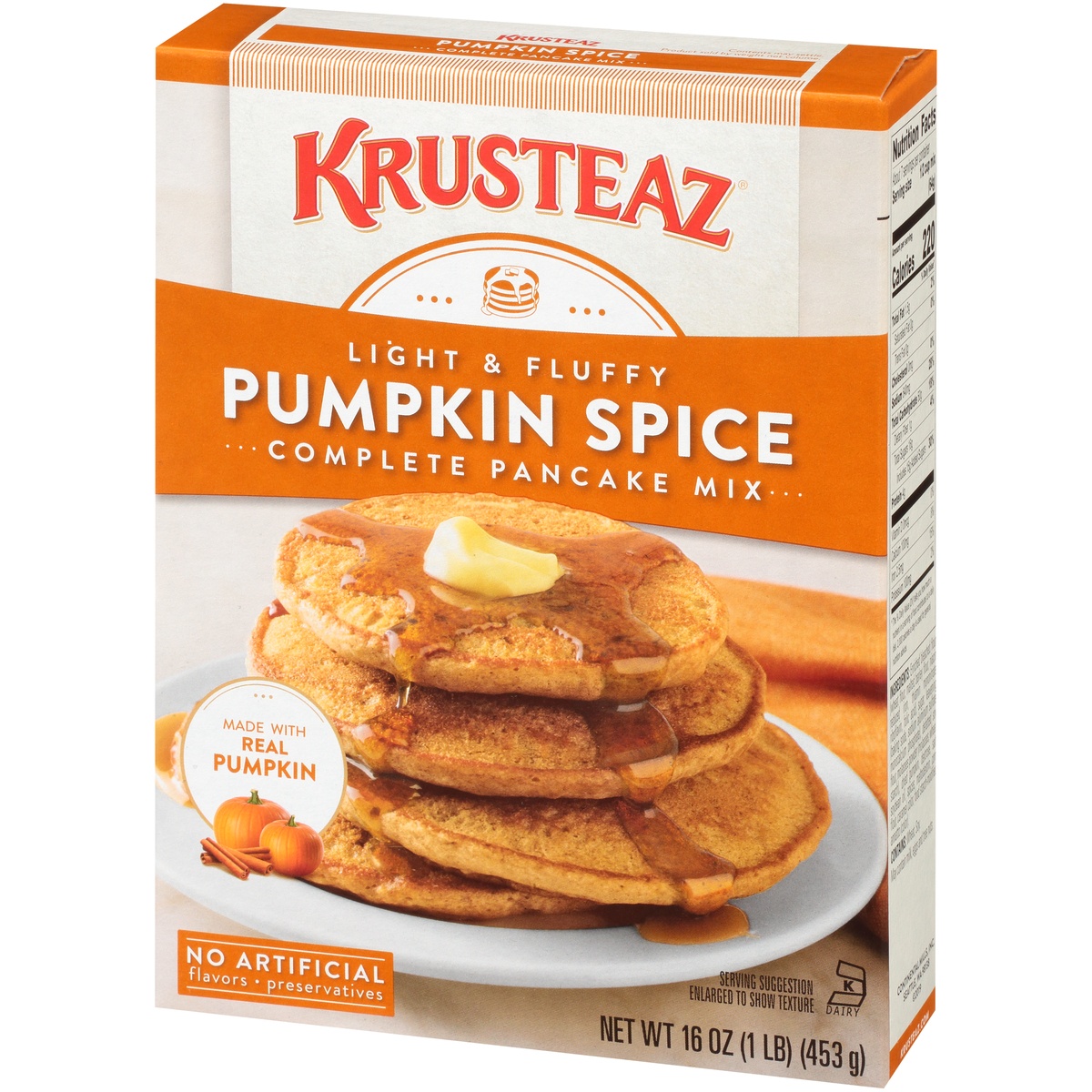 slide 2 of 8, Krusteaz Pumpkin Spice Complete Pancake Mix, 16 oz