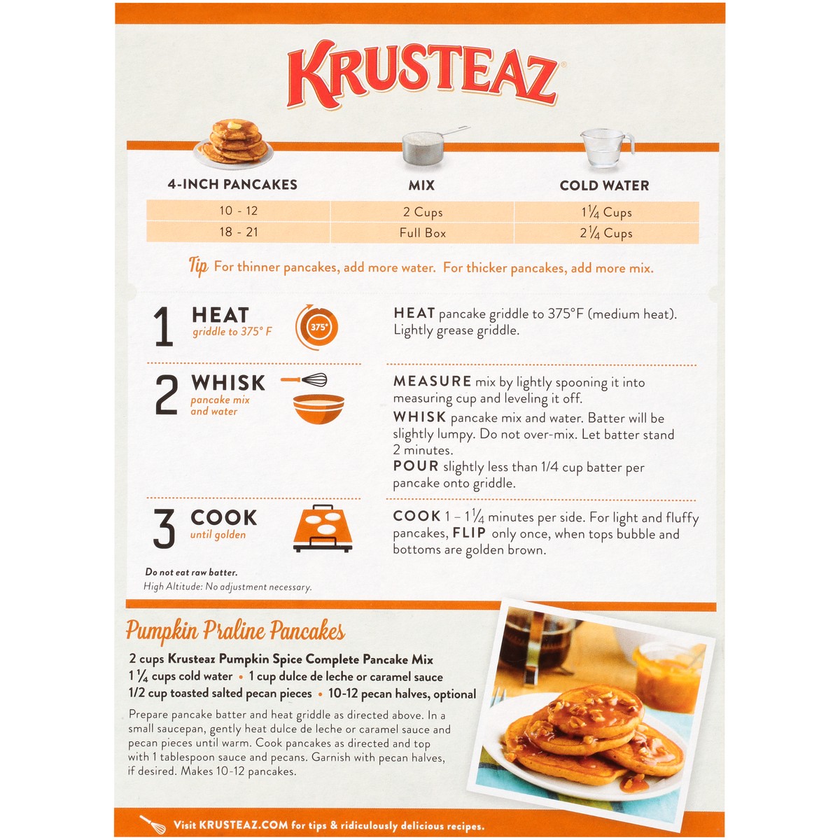 slide 3 of 6, Krusteaz Pancake Mix, 16 oz