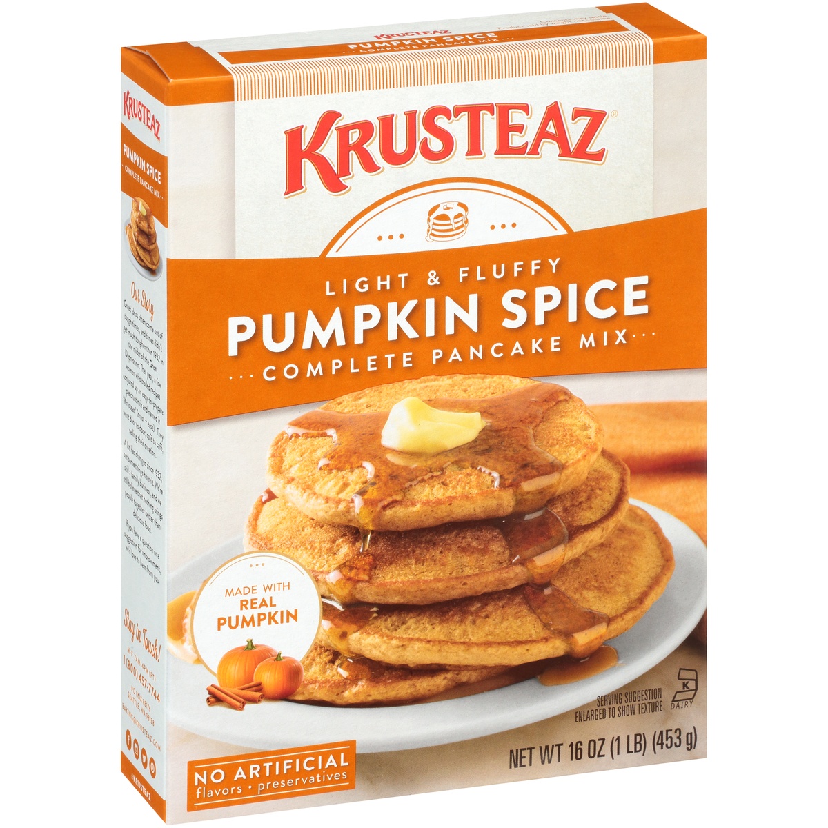 slide 8 of 8, Krusteaz Pumpkin Spice Complete Pancake Mix, 16 oz