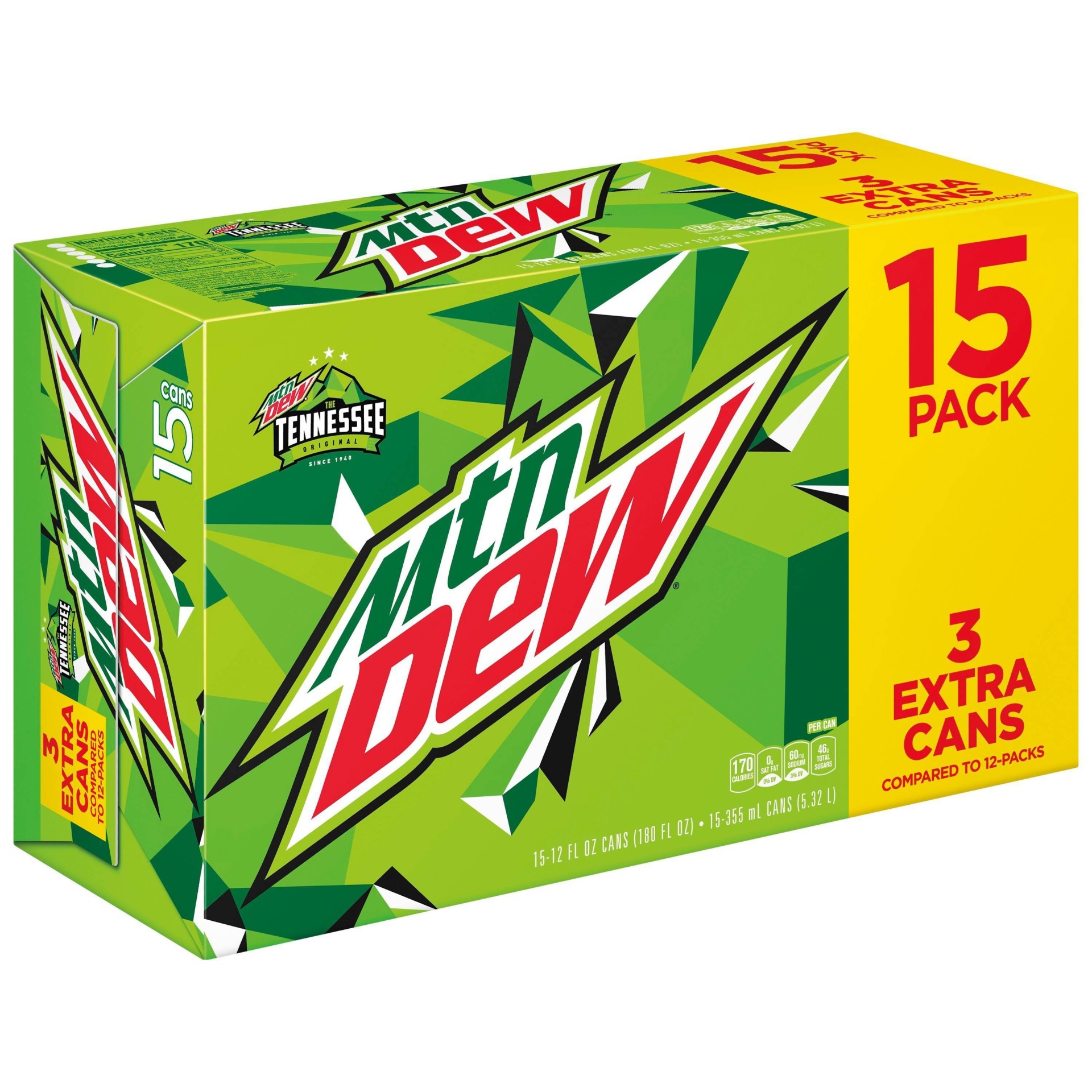 slide 1 of 4, Mountain Dew Soda Citrus - 180 oz, 1 ct