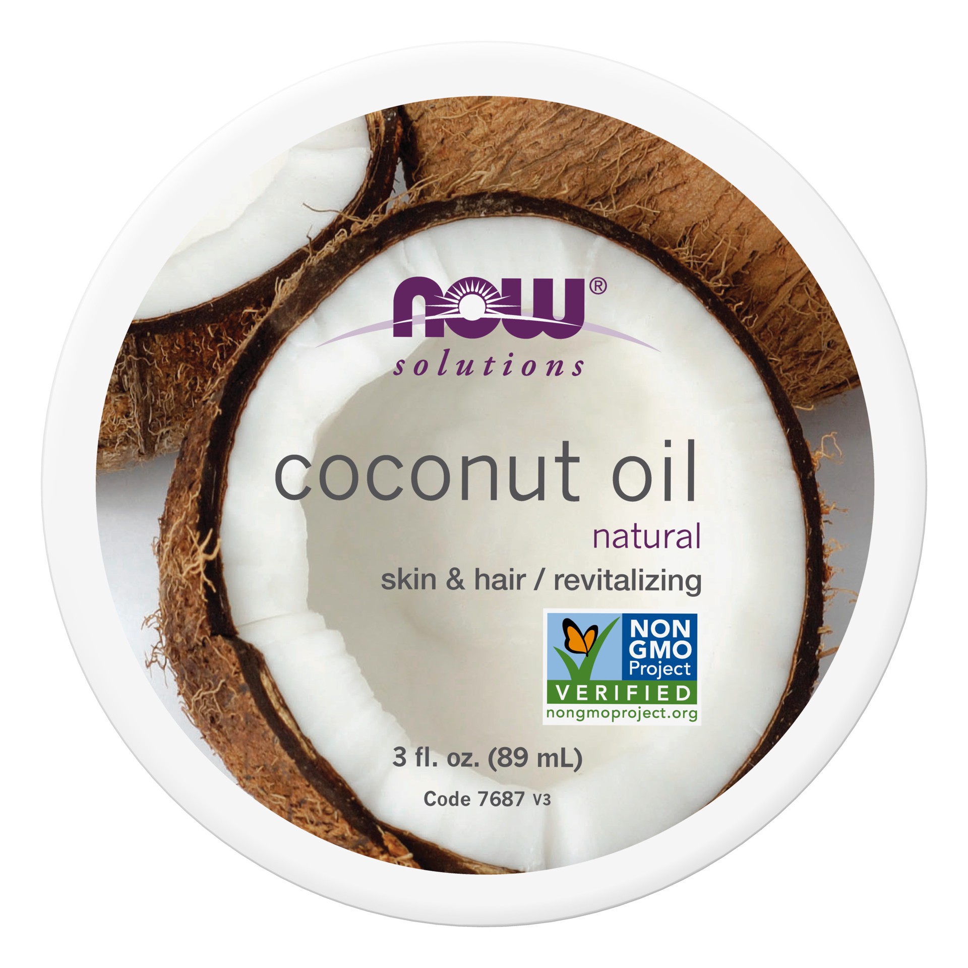 slide 1 of 5, NOW Solutions Coconut Oil - 3 fl. oz., 3 fl oz