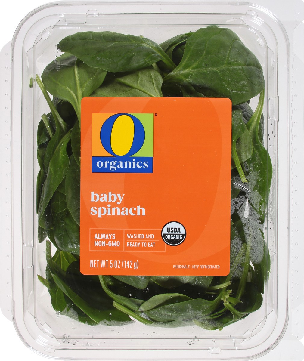 slide 3 of 12, O Organics Organic Baby Spinach, 5 oz