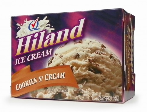 slide 1 of 1, Hiland Dairy Cookies & Cream Ice Cream, 56 oz