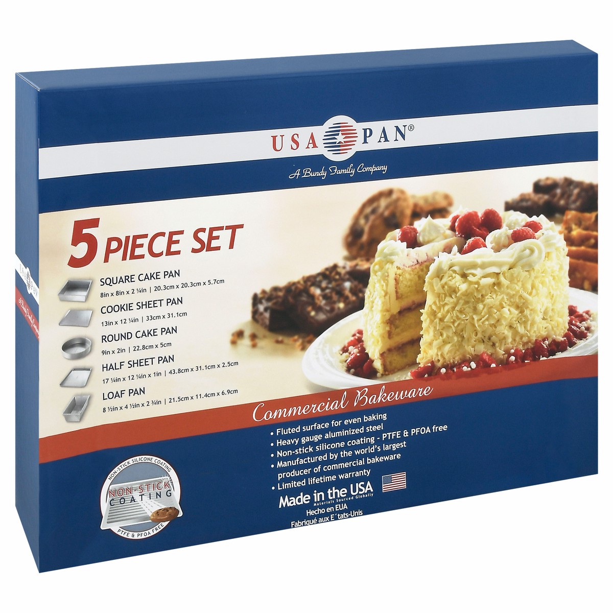 slide 11 of 11, USA Pan 5 Piece Baking Set 1 ea, 5 ct