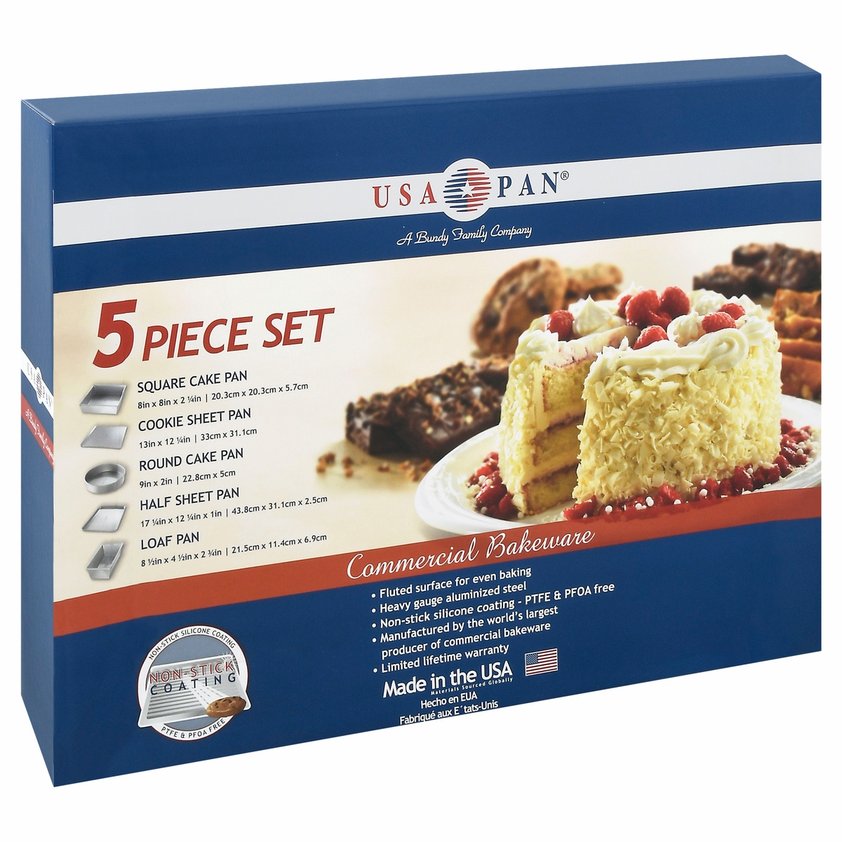 slide 1 of 11, USA Pan 5 Piece Baking Set 1 ea, 5 ct