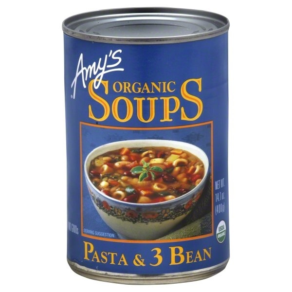 slide 1 of 1, Amy's Soup Pasta & 3Bean, 14.5 oz