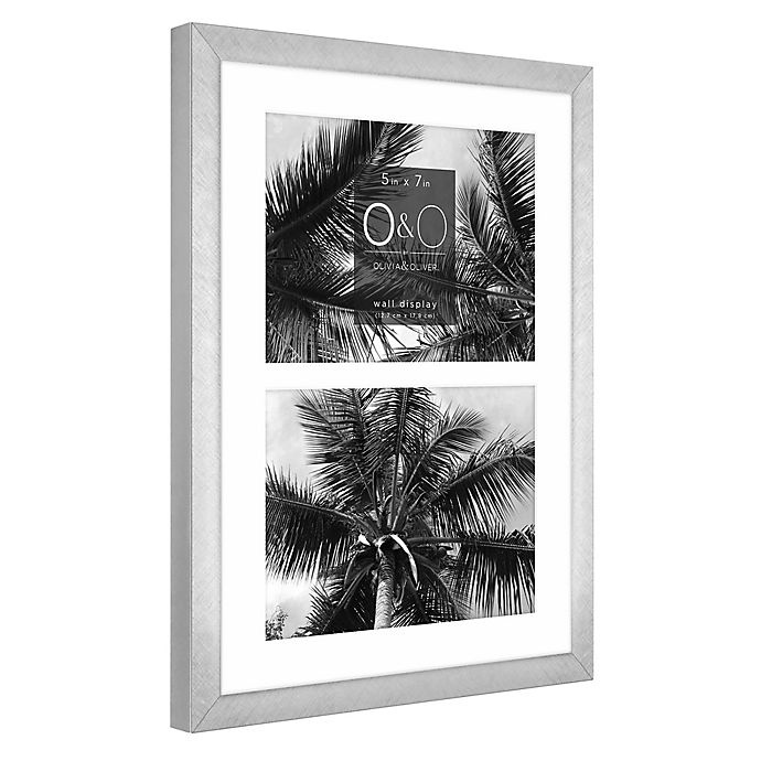 slide 2 of 2, O&O by Olivia & Oliver 2-Photo Metal Wall Frame - Silver, 5 in x 7 in