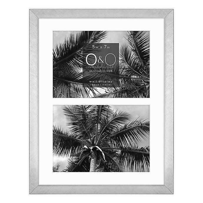 slide 1 of 2, O&O by Olivia & Oliver 2-Photo Metal Wall Frame - Silver, 5 in x 7 in