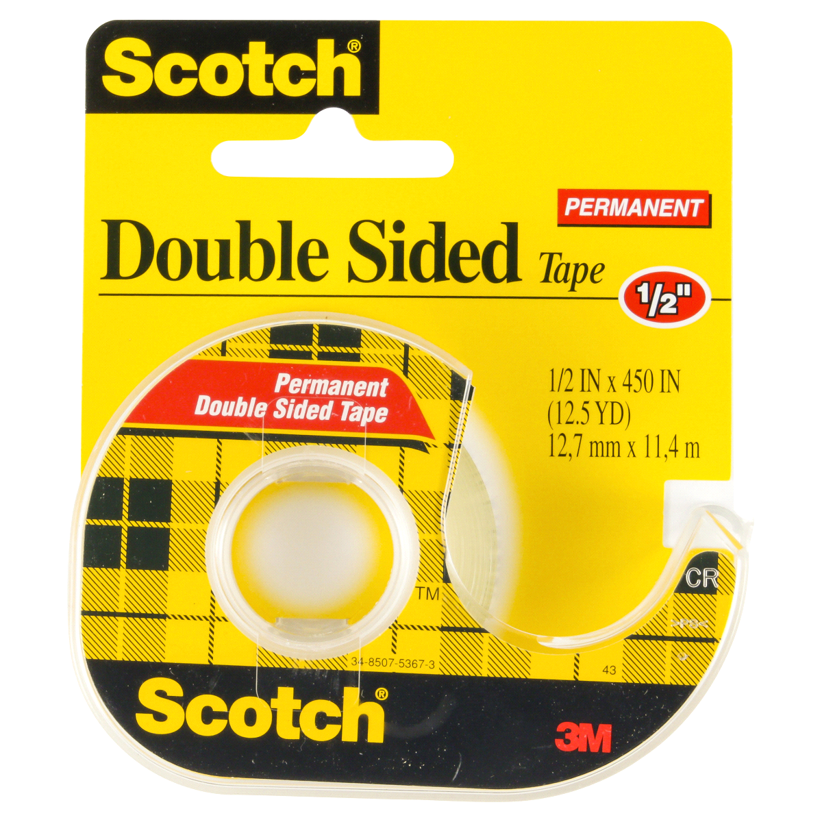 slide 1 of 1, Scotch Permanent Double-Sided Tape .5" x 450", 