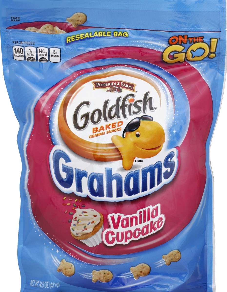 slide 2 of 2, Goldfish Vanilla Cupcake Baked Graham Snacks, 14.5 oz