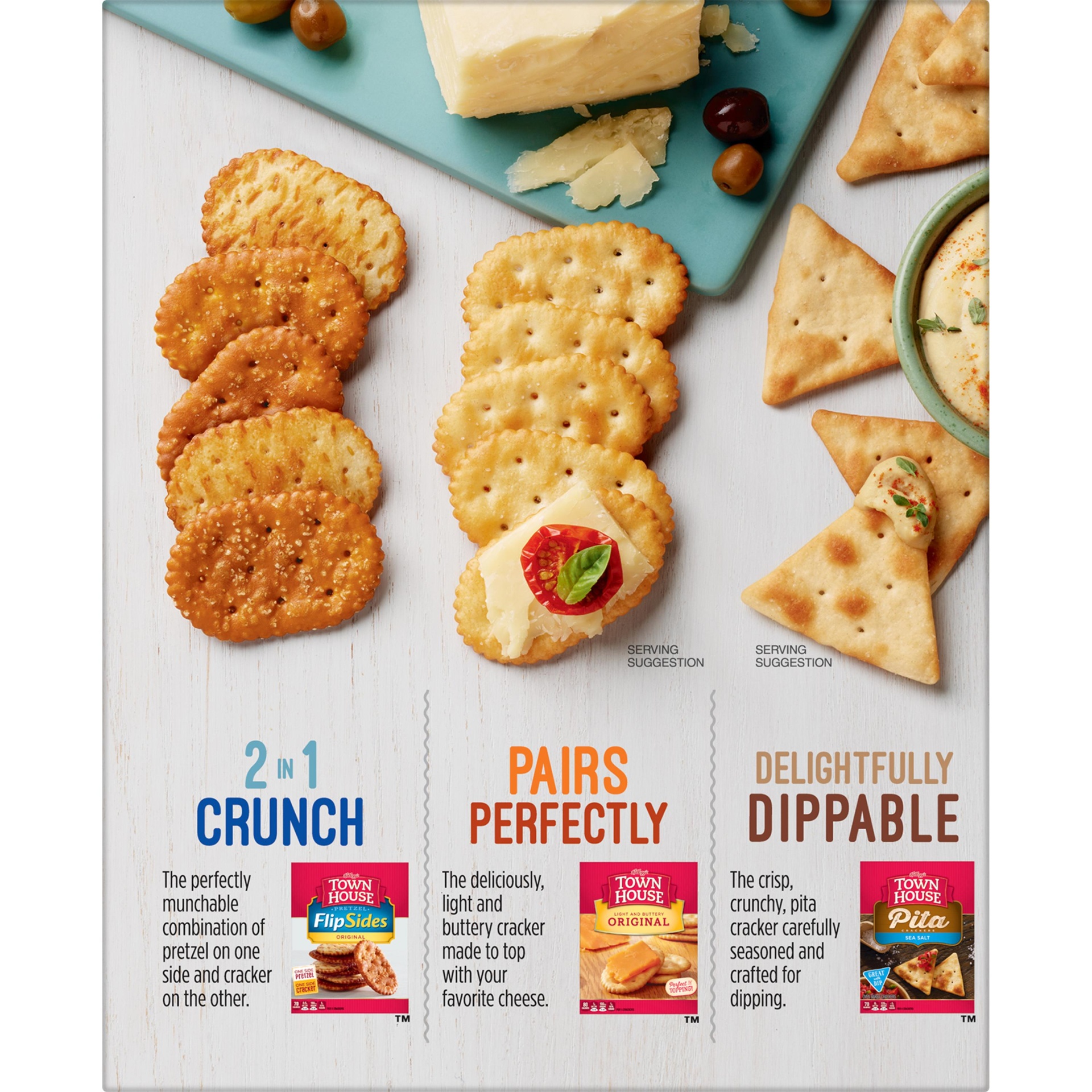 Kellogg's Town House Pretzel Flipsides Crackers, Baked Snack Crackers, Sea Salt 10 oz Shipt