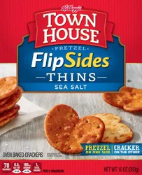 Kellogg's Town House Pretzel Flipsides Crackers, Sea Salt, 10 oz