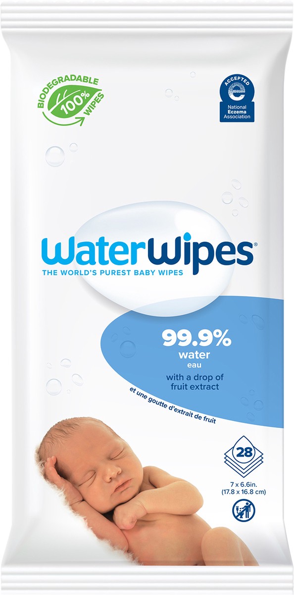 slide 3 of 3, WaterWipes Baby Wipes 28 ea, 28 ct