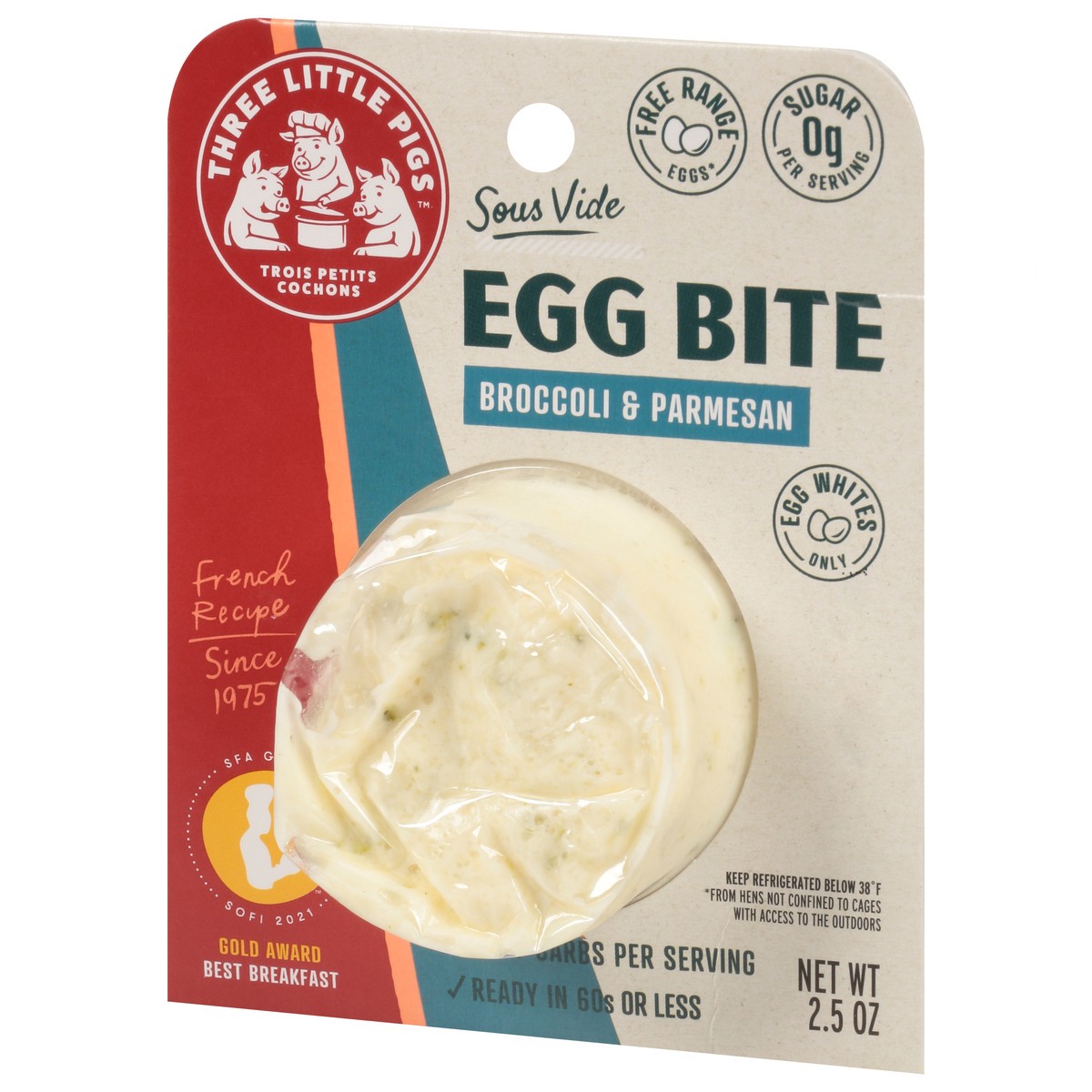 slide 7 of 13, Three Little Pigs Broccoli & Parmesan Egg Bite 2.5 oz, 2.5 oz