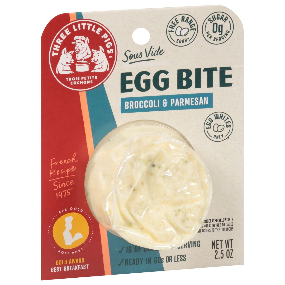 slide 4 of 13, Three Little Pigs Broccoli & Parmesan Egg Bite 2.5 oz, 2.5 oz