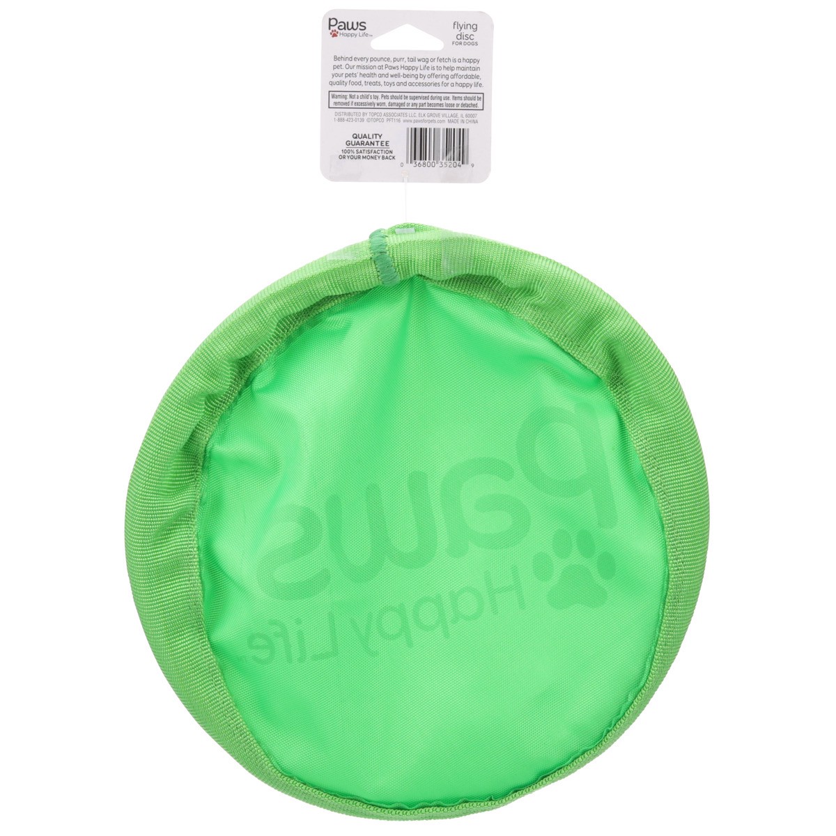 slide 5 of 8, Paws Happy Life Flying Disc For Dogs, 1 ct