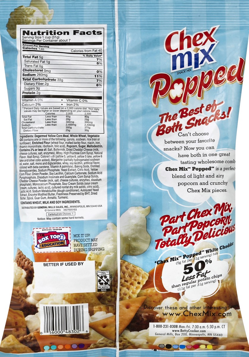 slide 6 of 6, Chex Snack Mix, White Cheddar, 7.5 oz