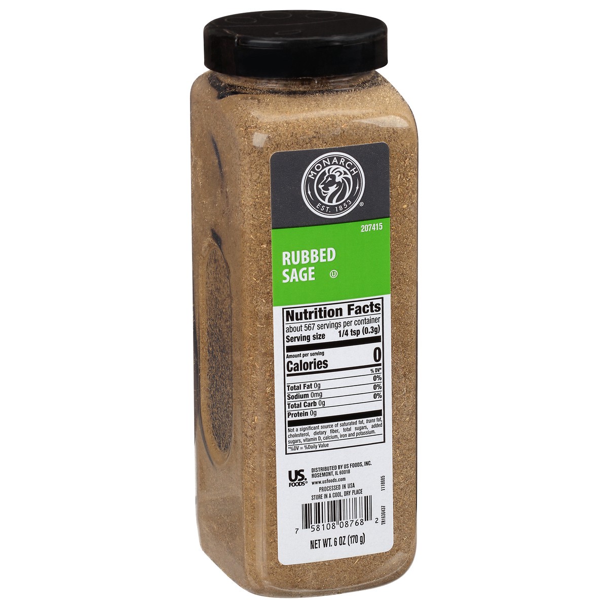 slide 8 of 8, Monarch Rubbed Sage, 6 oz