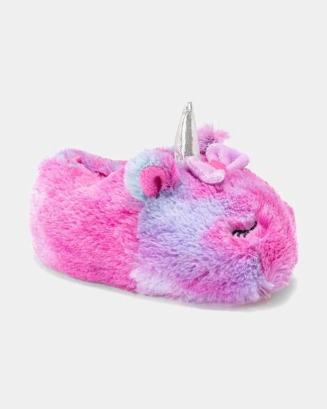slide 1 of 6, Carter's Carters Girls Unicorn Slippers - Pink/Purple Pink/Purple S, 1 ct
