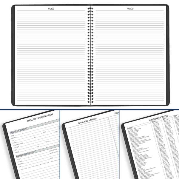 slide 2 of 9, 2024-2025 At-A-Glance Academic Weekly Appointment Book Planner, 8-1/4"" X 11"", Black, July To August, 7095705, 1 ct