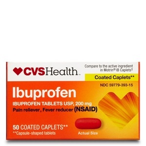 slide 1 of 1, CVS Health Ibuprofen Coated Caplets, 50 ct