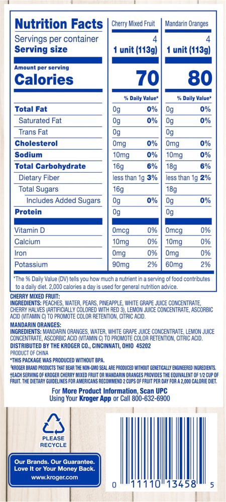 slide 4 of 4, Kroger Fruit Bowl Variety Pack, 8 ct; 4 oz