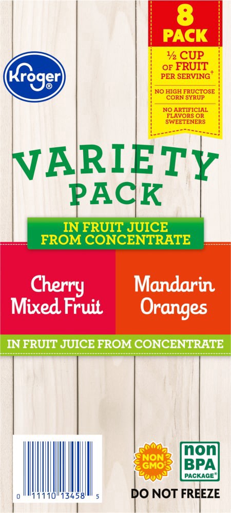 slide 3 of 4, Kroger Fruit Bowl Variety Pack, 8 ct; 4 oz