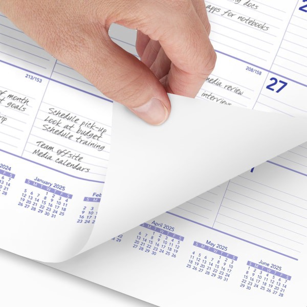 slide 5 of 7, 2024-2025 At-A-Glance Academic Medium Monthly Wall Calendar, 15"" X 12"", Red/Blue, July To June, 1 ct